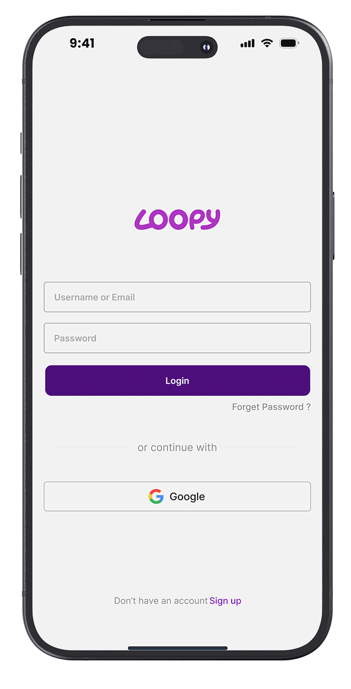 Loopy - Mobile App Landing Page